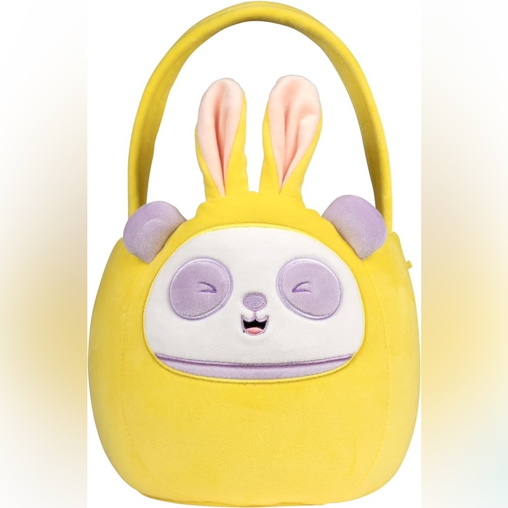 Squishmallows 12” Lancelot Bunny Basket Plush Easter Egg Hunt Bag